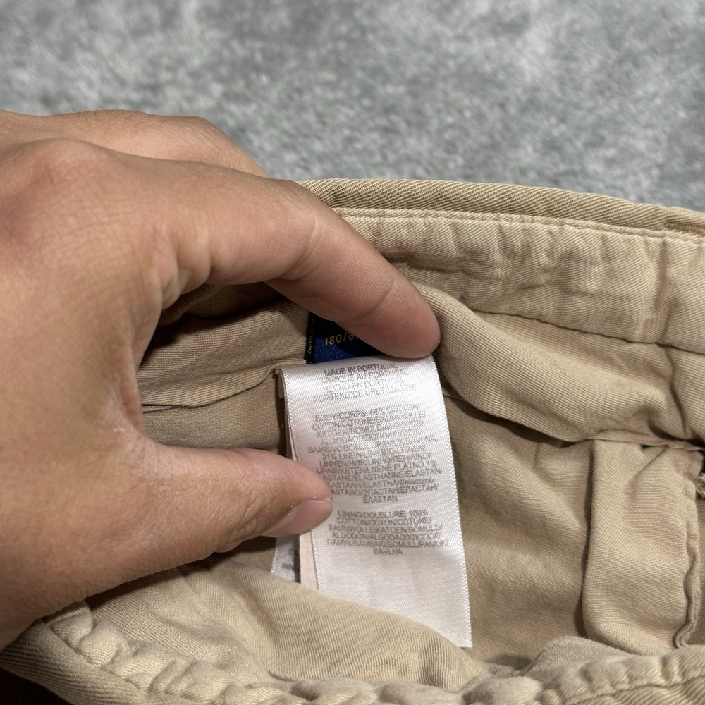 Polo Ralph Lauren Chino Men's Classic Fit Beige Twill Chino 32x33 Preppy College - Picture 6 of 15